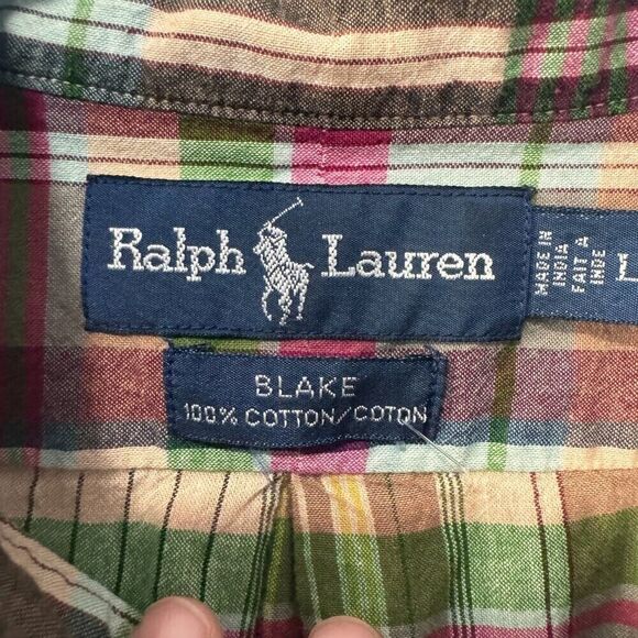 Ralph Lauren Blake plaid shirt size large - Gorgeous colours - Picture 3 of 4